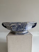 Antique William Adams ~ 'Chinese Bird' Handled Bowl  8.5” 21cm Pedestal Dish