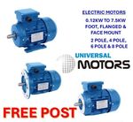 ELECTRIC MOTOR 3 PHASE 0.12KW TO 18.5KW FOOT FLANGE MOUNTED UNIVERSAL YOU CHOOSE