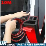 10M L-Shape Car Door Rubber Seal Strip Weatherstrip Soundproof Noise Reduction