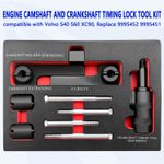 Engine Camshaft Timing Lock Tool Kit for Volvo S40 S60 XC90 OEM 9995452 9995451