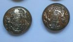 pair British Army WW1-2  original small   cap  buttons 13mm General service
