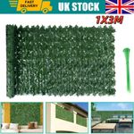 3M Artificial Hedge Fake Ivy Leaf Garden Privacy Fence Screen Roll Wall Panel