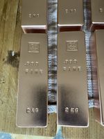 2kg Copper Ingot Bar, Sanded And Stamped /investment /collection