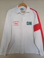 Vintage England 2003 World Cup Long Sleeve Rugby Union Shirt White Red Large