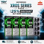 VAPORESSO XROS MINI - 3 Mini Replacement Pods 2ml Top Fill 0.6 0.8 1.2 0.4 ohm