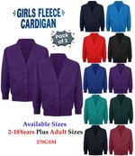 X2 GIRLS SCHOOL CARDIGAN SCHOOL UNIFORM FLEECE SWEAT SHIRT CARDIGAN ALL SIZES