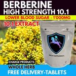 Berberine 1000mg Tablets | Strong High Strength 10.1 Extract  Blood Sugar
