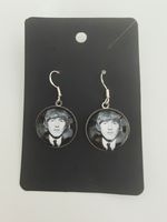 The Beatles George Harrison Earrings 925 Silver hooks