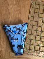 Unique SCISSOR AND NEEDLE CASE WITH  FELT LEAVES Scotty Dog Theme Fabric Gift