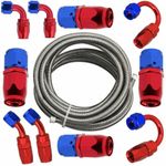 AN6 -6AN 5/16 Stainless Steel Braided Oil Fuel Air Hose Line Pipe 5 Metres WST