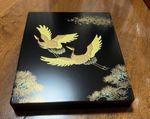 ”Urushi ” Japanese Lacquer Letter Box Felt-Lined lining  with BOX