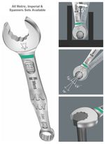 WERA 6003 Joker Metric Or Imperial Combination Open End Ring Spanners, All Sizes