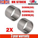 2x OD Exhaust Muffler Pipe Gasket Graphite Seal Ring For Motorcycle 45mm ID 50mm