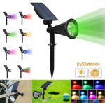 T-SUN 4/7 LED Solar Spot Lights Wall Outdoor Garden Yard Path Lamp Security Lamp
