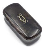 Antique Georgian silver inlaid snuff box - Really beautiful box - Fab condition