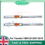 1 Pair Front Fork Legs for Yamaha YBR125 2007-2018 YBR 125 - Silver Front Forks