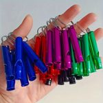 20pcs Long Mini Survival Emergency Whistles Keychain Camping Hiking Outdoor Tool