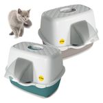 CAT CENTRE Jumbo Tunnel Entry Hooded Outdoor Cats Litter Tray 56cm Waterproof