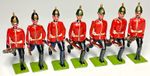 Please Read - Britains  Seven x British Redcoat Soldiers Charging, Metal Unboxed
