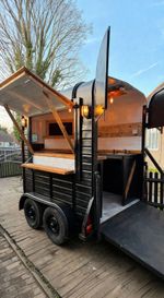 Stunning Unique Rustic Catering Converted  Horsebox Black