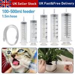 20-500ML Reusable Big Large Plastic Hydroponics Nutrient Measuring Syringe UK