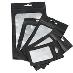 Clear Black Gripseal Bags Zipper Lock Flat Pouch For Packaging Arts Craft Herbs