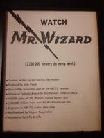 Mr. Wizard Rare Original 1956 Promo Poster Ad Framed!
