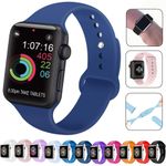 for Apple Watch Series 11 10 9 8 7 6 SE 40/41/42/44/45/46mm SILICONE Strap Band