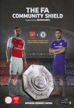 2015 FA Community Shield Programme Arsenal v Chelsea Wembley Cazorla Hazard