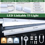 Kitchen Under Cabinet LED Linkable Strip Batten Tube Light 3 Colours PIR Sensor