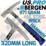 US PRO Brick Hammer All Steel Handle 24oz / 680g Brick Layers Masonry Brick
