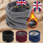 UK Thermal Fleece Snood Neck Warmer Cycling Scarf Warm Winter Ski For Men Women