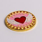 'Poker Angel' Gold Metal Poker Card Guard w/ Plastic Case