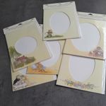6 Colour Printed Cards With Apertures for Cross Stitch/Photographs Etc