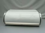 Brabantia Roll Top Bread Box White Fingerprint Proof Flat Top Extra Storage
