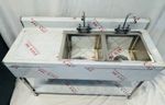 Commercial Kitchen Double Bowl Sink With Left Hand Drainer 1500x600mm/5ft 1.5m
