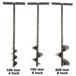 Hand Earth Auger Adjustable Length Post Hole Planting Soil Plant Digger 4" 6" 8"