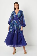 Coast Navy Midi Dress Womens Occasion Dresses