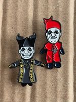Ghost (band) Papa Emeritus IV and Cardinal Copia Metal Pin Badges