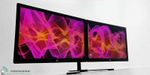 Dual Monitor Screen Setup Bundle 2 x 24" FULL HD 1920x1080 HDMI + New Stand