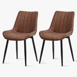 Modern Dining Chairs Tech Fabric Cushioned Pet Friendly Kitchen Home Office
