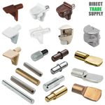 Shelf Support Studs Pegs Cabinets Bookcases Kitchen Steel Metal Plug