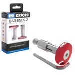 Oxford Bar Ends 2 Red Shade Essential Motorcycle Bar Ends 22mm Bars - OX595