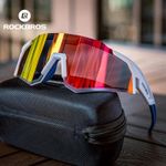ROCKBROS Full Frame Cycling Sunglasses Photochromic Polarized Glasses Sports Men