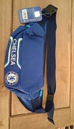 Chelsea Blue Crossbody Bag, Polyester Canvas, Zip, Adjustable Strap