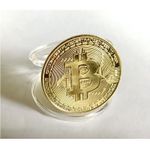 Physical Collectible Bitcoin Coin BTC Gold and Silver Plated 40mm - UK STOCK