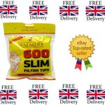 Palmer Slim Filter Tips Cigarette 6mm Resealable Pouch (600 Tips Per Pack) UK