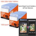 100/200/500/1000CT Semi Rigid Card Holders & Sleeves For Pokemon 35pt Game Cards