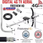 4G DIGITAL TV AERIAL KIT FREEVIEW AND HD FOR INDOOR OUTDOOR OR LOFT INSTALLATION