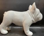 Fantastic Ceramic White French Bulldog Statue Figurine/Ornament -10”Tall-12”Long
